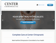 Tablet Screenshot of centerchiropractic.com